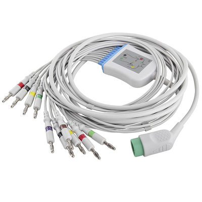 Med-tronic Uyumlu Doğrudan Bağlantılı EKG Kablosu ve Kurşun Telleri IEC 4.0 Banana