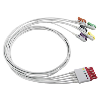 P-hilips M1978A M1976A 989803125881 EKG Leadwires 5 Lead Cable Lead wire IEC Clip MP 40 IntelliVue M1167A HeartStart MRx