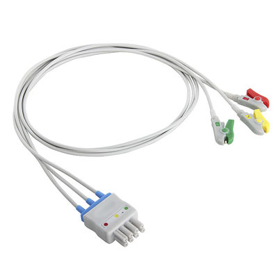 Nihon Kohden EKG Kablosu BR-906P BR-903PA K911A Set 3 Kurşun Kapma Klipsi Çift 4 Pimli Konnektöre