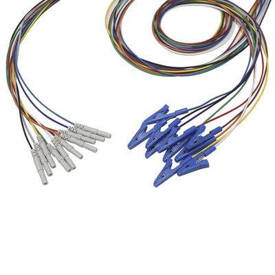 Din 1.5 tarzı Kapmak Timsah Timsah Klipsi EEG Elektrotları Kaplama altın EEG Leadwires Elektrot