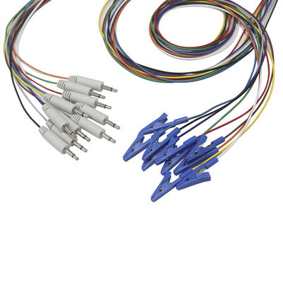 3.5 Mono Fiş Kavrayıcı EEG Başlık Elektrotları Kaplama altın EEG EMS EMG Kurşun Teller Elektrot