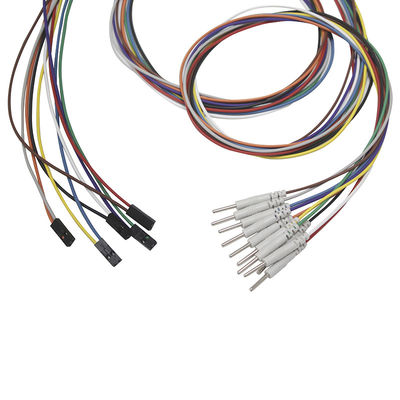 DuPont EEG Elektrotları 2 Pimli Fiş - 2.00 Mm Pim Kurşun Telleri Kaplama Altın EEG EMG Kurşun Tel Elektrot