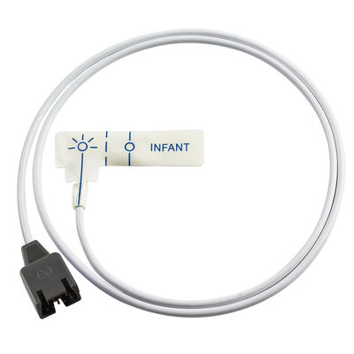 Beyaz köpüklü bir kere kullanımlık SpO2 Sensörü DB9 9Pin Rad-7 Rad-8 85CM için