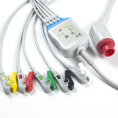 Bionet BM3/5 EKG Kabloları ve Kurşun Telleri 5 Kurşunlu IEC Klipsi 8Pin Konnektör EKG Kablosu