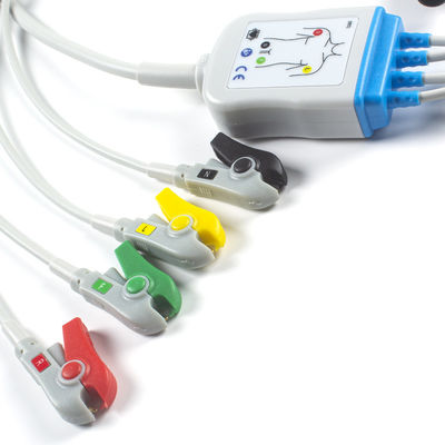 Corpuls 3 EKG Kablosu ve Kurşun Teller 4 Kurşun Uzuv IEC Klipsi 11pin Konnektör EKG Kablosu