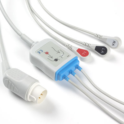 P-hilips 8Pin EKG Kabloları ve Kurşun Teller 3 Kurşunlu M1735A Geçmeli EKG Kablosu