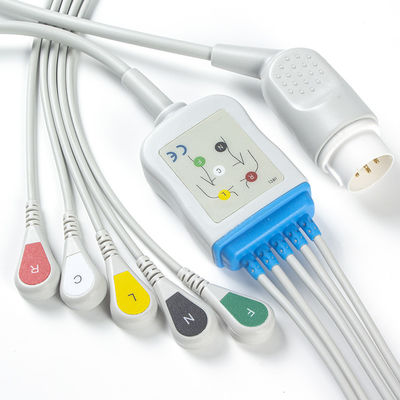 P-Hilips Yetişkin EKG Kabloları ve Kurşun Telleri 8pin 3 Kurşunlu Geçmeli EKG Kablosu