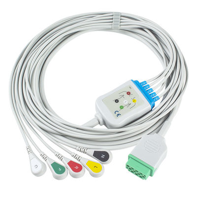 GE Marquette CBM-05NA-10AS-0001 EKG Kabloları ve Kurşun Teller 5 Uçlu IEC geçmeli 11pin Konnektör EKG Kablosu
