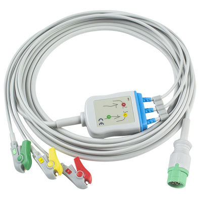 Biolight BLT EKG Kablosu ve Kurşun Teller 3 Kurşunlu IEC Klipsi 12Pin Konnektör EKG Kablosu