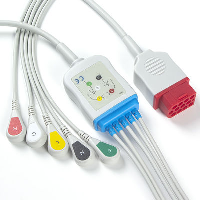 Bionet Yeni BM3 BM5 BM7 5 Kurşunlu EKG Kabloları ve Kurşun Teller Geçmeli EKG Kablosu IEC 12 pin