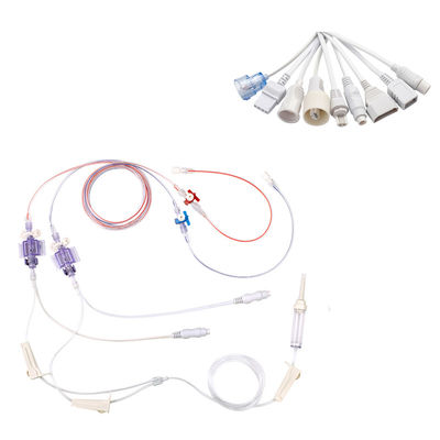 Terner Tip Tek kullanımlık IBP Transducer Kan basıncı IBP adaptör kablosu için P-Hilips