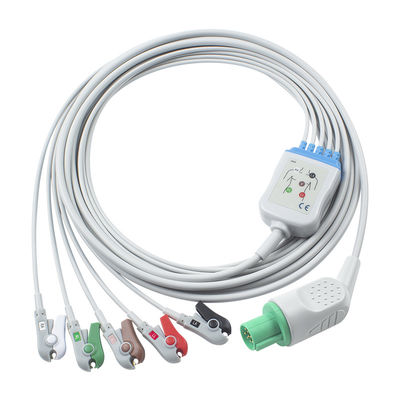 Hellige Uyumlu Doğrudan Bağlantılı EKG Kablosu ve Kurşun Kabloları 5Lead AHA Grabber