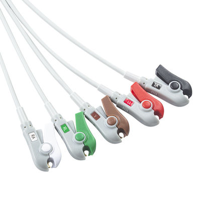 Hellige Uyumlu Doğrudan Bağlantılı EKG Kablosu ve Kurşun Kabloları 5Lead AHA Grabber