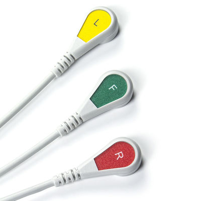 3Lead IEC Snap için Hellige Uyumlu Doğrudan Bağlantılı EKG Kablosu ve Kurşun Kabloları