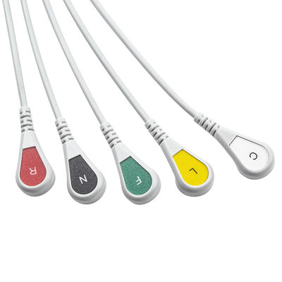 Uyumlu Siemens Drager 5 Lead Iec Snap Ecg Lead Kablo / Ecg Lead Kablo Set