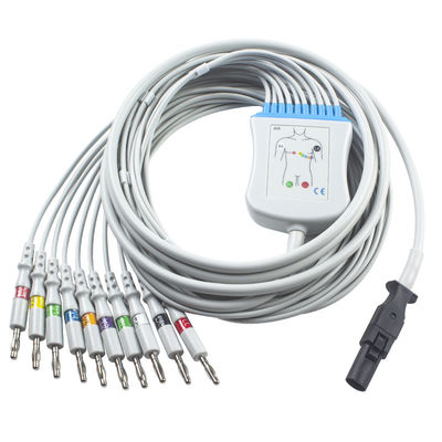 Mortara 60-00180-01 60-00181-01 Q-Stress EKG Kablosu ve Kurşun Telleri 12 Pin IEC Banana 4.0