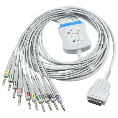 Mortara Burdick Doğrudan Bağlantı EKG Kablosu 012-0844-01 Eclipse 400 Atria 3100 Premier IEC Banana 4.0 7704 EKG Kablosu 10 Kurşun
