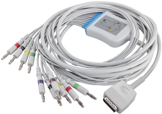 Nihon Kohden 45502-NK EKG Kablosu Q-Stress EKG EKG Kablosu, 5151A 5403A BSM-6501A ve Kurşun Teller için IEC 4.0 Banana Konnektör