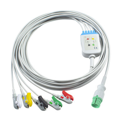 Promed PM-12 PM-12C PM-12D EKG Kabloları ve Leadwires 14pin Connector ECG Kablo 3 Lead IEC snap