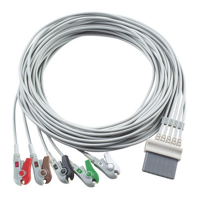 Schiller EKG Kabloları ve Leadwires 7pin Bağlayıcı EKG Kablo 5 Lead IEC snap grabber