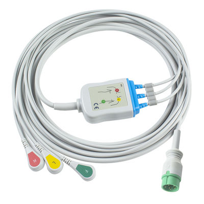 Zoll tek parça EKG Kablosu ve kurşun telleri 6Pin EKG kablosu 3kanal EKG kablosu