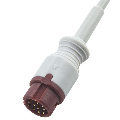 P-Hilips Çift IBP Adaptör Kablosu, 12 Pinli Bağlantı ile, 0.3 Metre Uzunlukta ve TPU malzemesi tıbbi kullanım için
