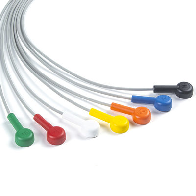 Leadwire Set 7 Leadwire ECG GE SEER 1000 3 Kanal IEC Snap GE SEER 1000 için uyumludur