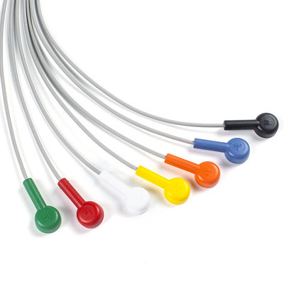 Leadwire Set 7 Leadwire ECG GE SEER 1000 3 Kanal IEC Snap GE SEER 1000 için uyumludur