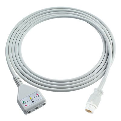 PH 12Pin EKG gövde kablosu Phil-ips Din Style 3lead kablosu 1.30M