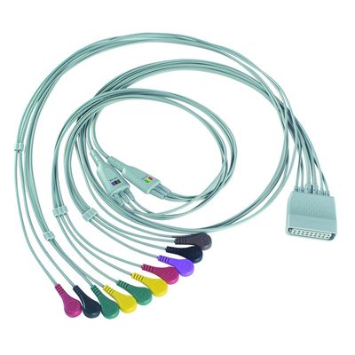 PH Telemetry Holter EKG 10Lead EKG Kablo Holter IEC Snap için uyumludur