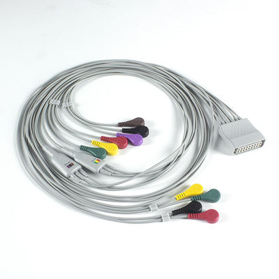 PH Telemetry Holter EKG 10Lead EKG Kablo Holter IEC Snap için uyumludur