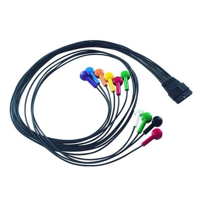 IEC/AHA Renk Kodlama Schiller MS-12 FT-1 için Mavi Uyumlu EKG Hasta Kablosu 2.400331
