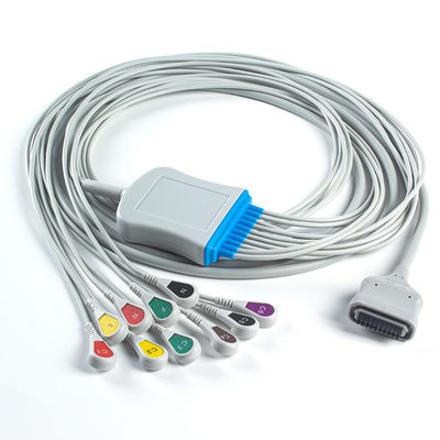 EDAN Dx12 10Lead EKG Holter Kablo Snap 2.2M Kök Kablo ve Leadwires Uzunluğu 0.8/1.2M