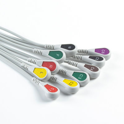 EDAN Dx12 10Lead EKG Holter Kablo Snap 2.2M Kök Kablo ve Leadwires Uzunluğu 0.8/1.2M