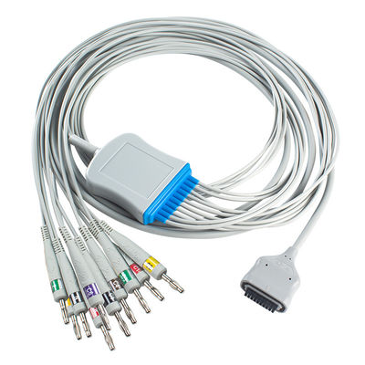 EDAN Dx12 10Lead EKG Holter Kablo Banan For Trunk Kablo Uzunluğu 2.2M Uyumluluk