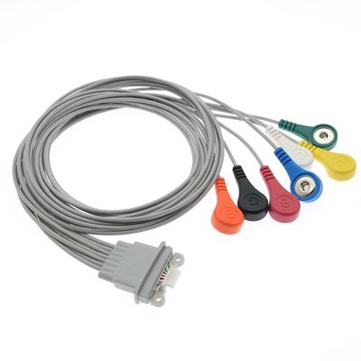 Schiller Medilog AR12 Plus EKG Holter Kablosu 7Lead IEC Snap AR4 Plus FD5 için uyumludur