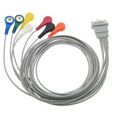 Schiller Medilog AR12 Plus EKG Holter Kablosu 7Lead IEC Snap AR4 Plus FD5 için uyumludur