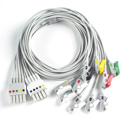 Uyumlu Mindray BeneHeart D6 Defibrillatör 10Lead EKG Leadwires IEC Grabber