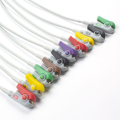 Uyumlu Mindray BeneHeart D6 Defibrillatör 10Lead EKG Leadwires IEC Grabber