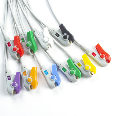Uyumlu Mindray BeneHeart D6 Defibrillatör 10Lead EKG Leadwires IEC Grabber