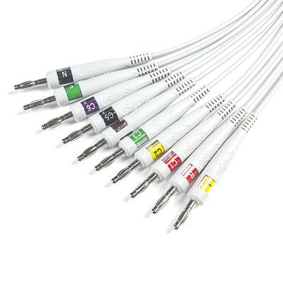 GE AM4, AM5, CASE 12,CASE 15,CASE 16,CENTRA MAC12 için uyumlu GE EKG Tanı Kablosu 10Lead IEC Banana