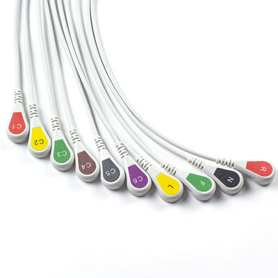 Uyumlu P-hilips Trim 10Lead EKG Kablosu IEC PageWriter Trim I, PageWriter Trim II için Snap
