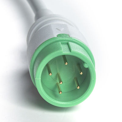 Gri IVY 5Lead EKG Kablosu AHA Snap 1m 3.0 çapı