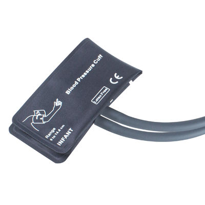 Bebek NIBP Manşeti Bladderless Double Tube 9-14.8cm Naylon Manşet