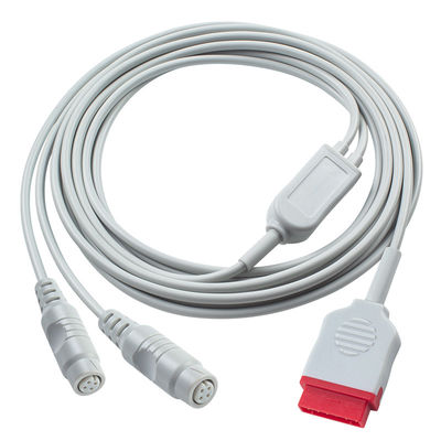 3.5M GE IBP Adaptör Kablosu tıbbi teşhis ekipmanları için çift P-hilips bağlantısına