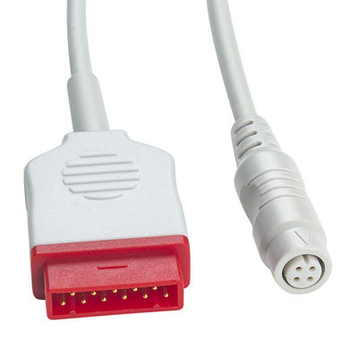 3.5M GE IBP Adaptör Kablosu tıbbi teşhis ekipmanları için çift P-hilips bağlantısına