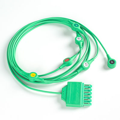 MS14682 EKG Kablo Çekici EKG Tek Pin Monolead 6Lead Leadwires IEC Snap