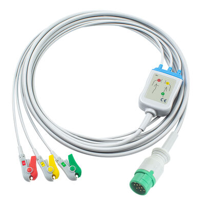 Emtel Fx2000 EKG Kabloları ve Leadwire'ları 12 pinli Konnektör EKG Kablosu 3 5 Lead IEC AHA Snap Tutucu Klips
