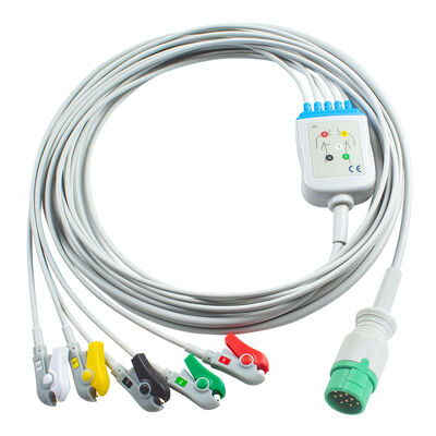 Emtel Fx2000 EKG Kabloları ve Leadwire'ları 12 pinli Konnektör EKG Kablosu 3 5 Lead IEC AHA Snap Tutucu Klips