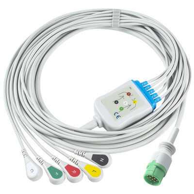 Fukuda Denshi CI-700E-5 ECG EKG Cable 12Pin Dynascope DS-7100 DS-7000 DS-7200 DS-7300